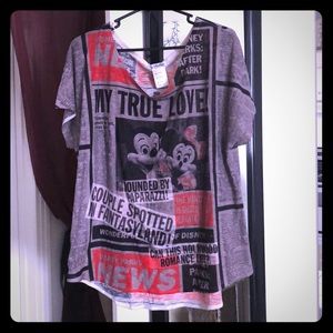 *Authentic* Disney “Newsletter” Top
